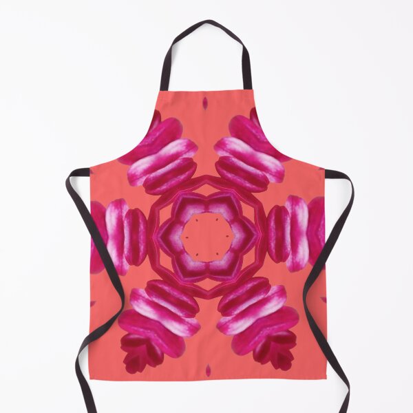 Aperçu de l'œuvre Pink Floral Kaleidoscope on Coral – Warm Botanical Pattern créée et vendue par SilentBloomLab.