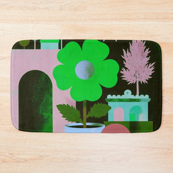 Item preview, The Emerald Sanctuary: Green Flower and Pink Gateway designed and sold by joycrysstudio.