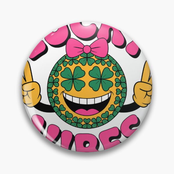 Item preview, Retro Riso Clover Smiley with Pink Bow designed and sold by Bloomkept.