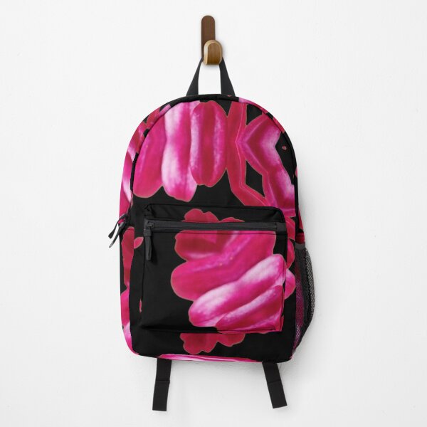 Item preview, Pink Floral Kaleidoscope on Black – Bold Statement Pattern designed and sold by SilentBloomLab.