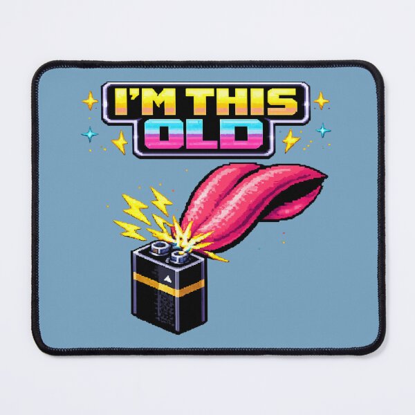 Item preview, I’m This Old – 9V Battery Shock Nostalgia designed and sold by DarlingCharlene.