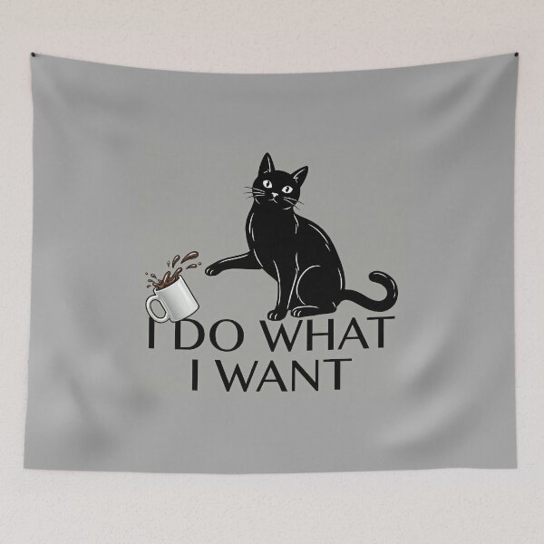 Item preview, I Do What I Want Black Cat designed and sold by MorningFive.