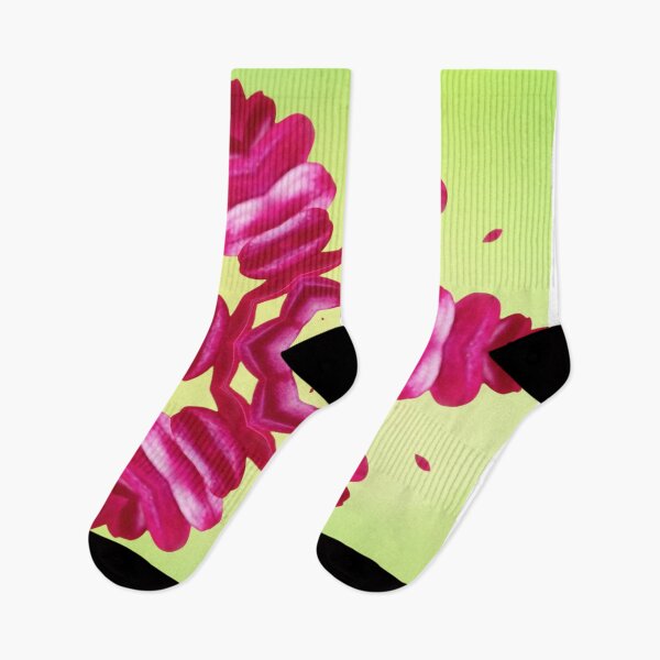 Item preview, Pink Floral Kaleidoscope on Light Green – Fresh Botanical Pattern designed and sold by SilentBloomLab.