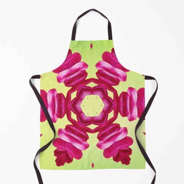 Aperçu de l'œuvre Pink Floral Kaleidoscope on Light Green – Fresh Botanical Pattern créée et vendue par SilentBloomLab.