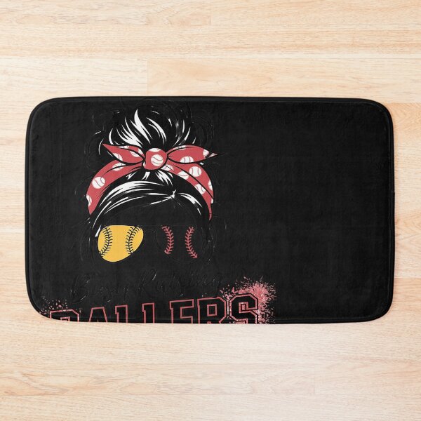 Item preview, Messy Bun Mom Of Both Baseball Softball designed and sold by Soleaani.