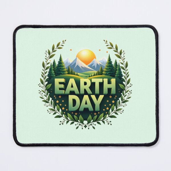 Item preview, Earth Day Emblem | Lush Green Planet & Flowers designed and sold by PriyaMagic.