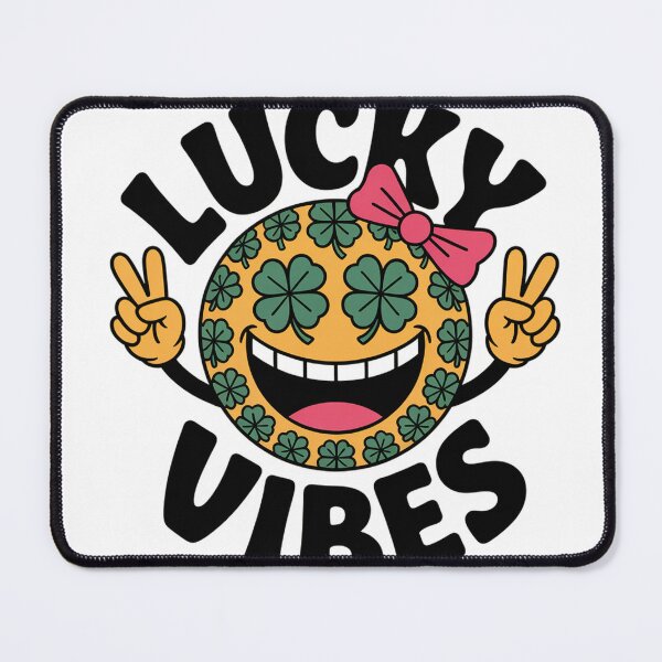 Item preview, Lucky Clover Smiley Japanese Woodblock Print designed and sold by Bloomkept.