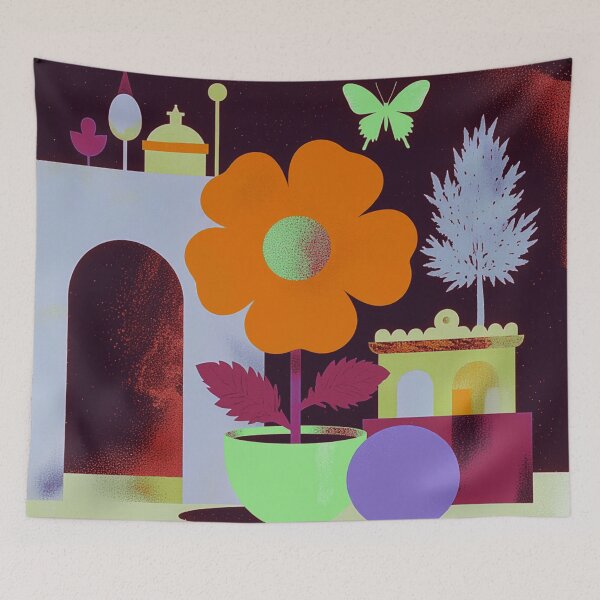 Item preview, The Golden Glow: Orange Flower and Lavender Gateway designed and sold by joycrysstudio.