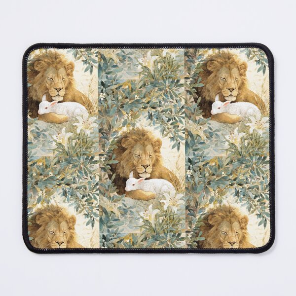 Item preview, Lion and Lamb Peaceful Kingdom - Isaiah 11:6 Christian Watercolor designed and sold by Chefrick72.