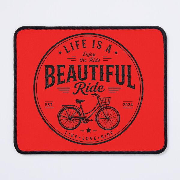 Item preview, Vintage Bicycle Badge | Life is a Beautiful Ride | Retro Cycling Logo designed and sold by Irysek.