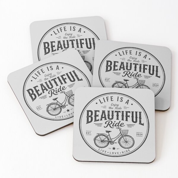 Item preview, Vintage Bicycle Badge | Life is a Beautiful Ride | Retro Cycling Logo designed and sold by Irysek.
