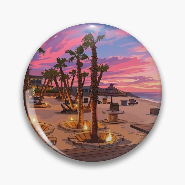 Item preview, Twilight Oasis: Tropical Beach Sunset Illustration designed and sold by Stardust_Sketches.