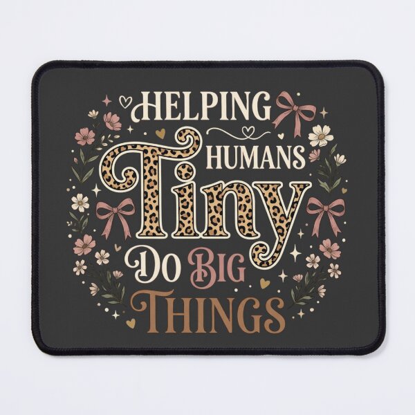 Item preview, Helping Tiny Humans Do Big Things Floral Coquette Leopard Teacher designed and sold by ShopVelona.