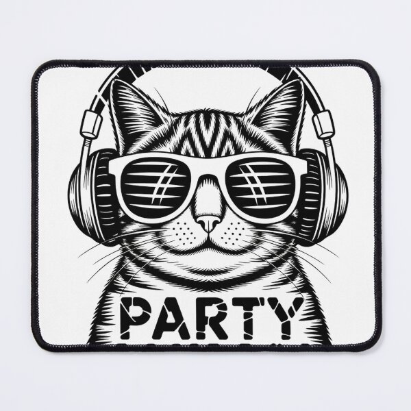 Item preview, Chill Tabby Cat with Sunglasses Linocut Print designed and sold by Bloomkept.