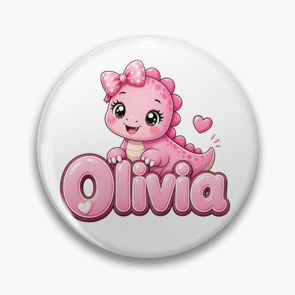 Item preview, Olivia Dinosaur Sticker cut  designed and sold by JoyPopSticker.
