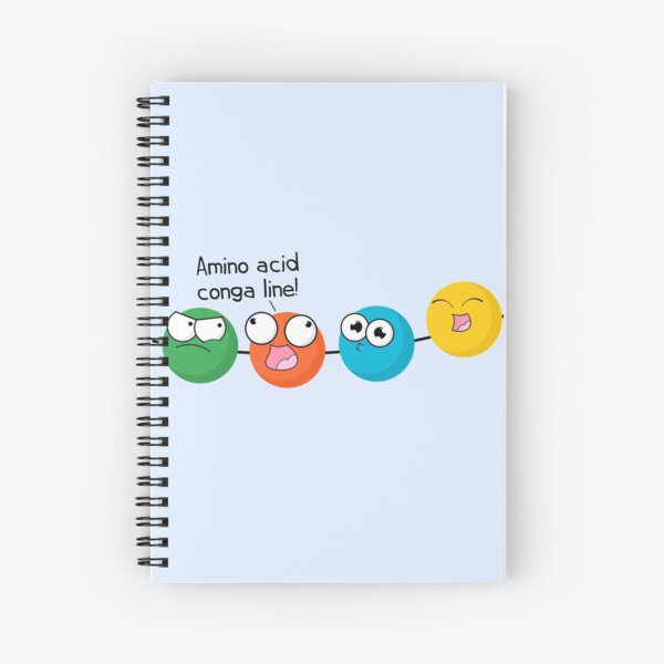 Amino Acid Conga Line Spiral Notebook