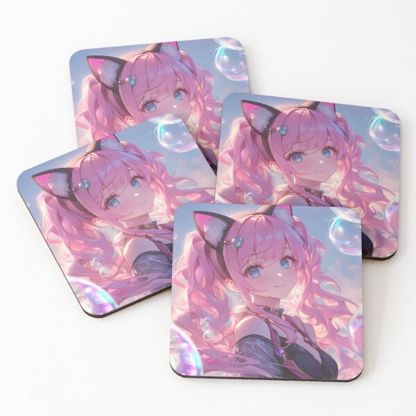 Item preview, Tsumugi Princess Connect Dreamy Bubbles Cat Ears Pastel designed and sold by TanglenRabbit.
