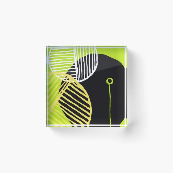 Item preview, Mid-Century Modern 1950's Lime, Yellow, Black Abstract Designs designed and sold by DEC02.