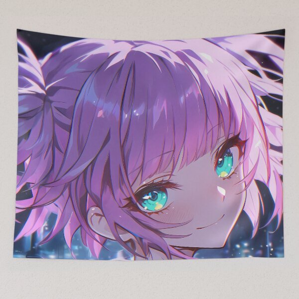 Item preview, Nazuna Nanakusa Call Of The Night Neon Night City Purple Glow Dreamy designed and sold by TanglenRabbit.