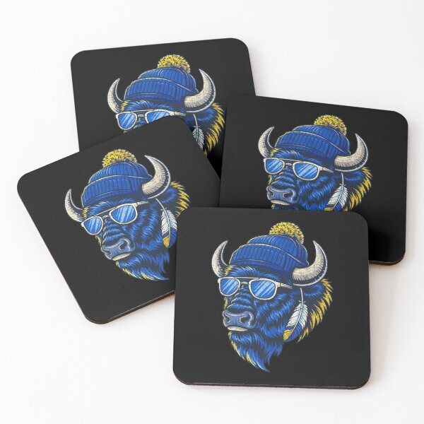 Item preview, Cool Buffalo Wearing A Beanie And Sunglasses Buffalo-Bills Mascot designed and sold by phoebelevine.