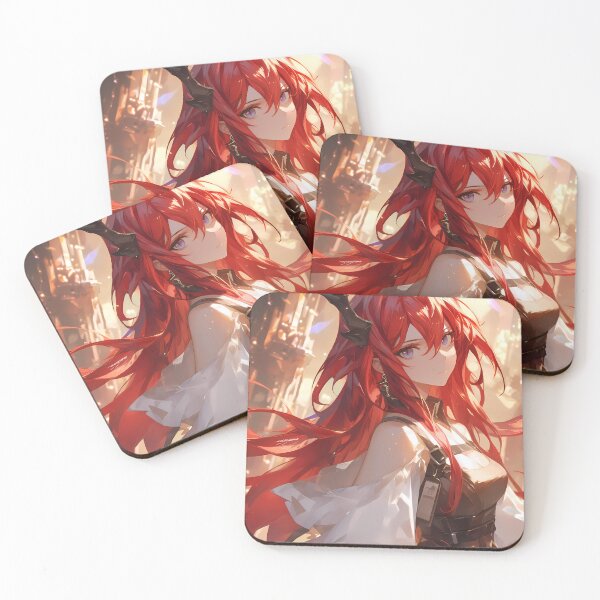 Item preview, Surtr Arknights Prelude To Dawn Red Hair Demon Horns Sunset Glow designed and sold by TanglenRabbit.