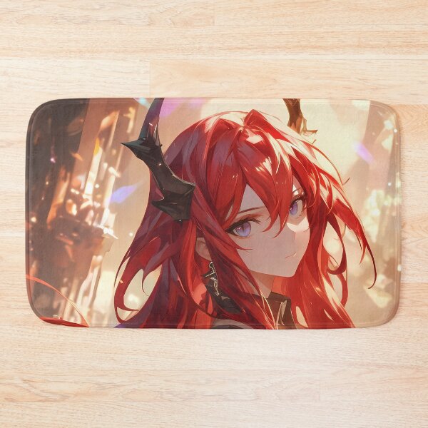 Item preview, Surtr Arknights Prelude To Dawn Red Hair Demon Horns Sunset Glow designed and sold by TanglenRabbit.