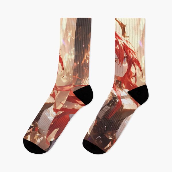 Item preview, Surtr Arknights Prelude To Dawn Red Hair Demon Horns Sunset Glow designed and sold by TanglenRabbit.