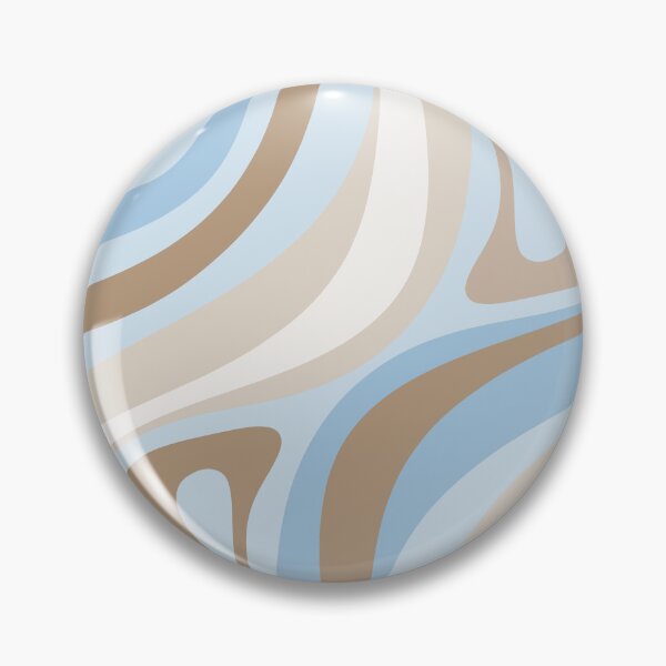 Item preview, Retro Abstract Ice Blue and Light Mocha New Groove Pattern designed and sold by kierkegaard.