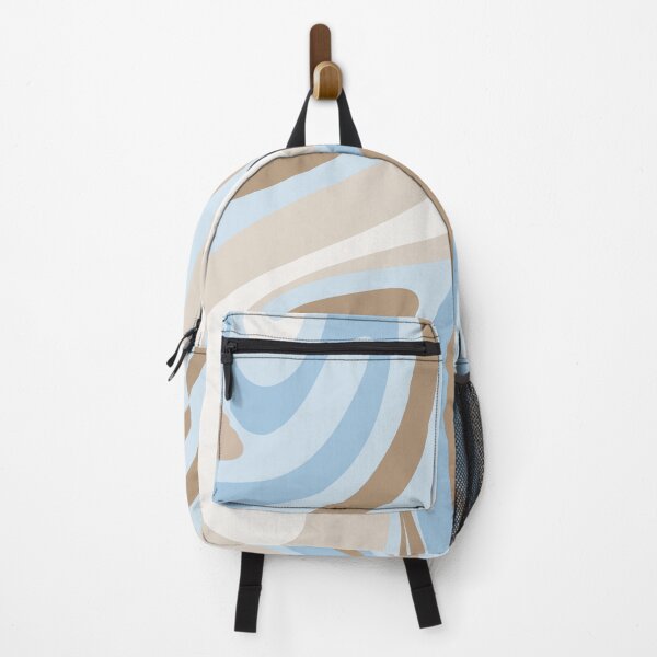Item preview, Retro Abstract Ice Blue and Light Mocha New Groove Pattern designed and sold by kierkegaard.
