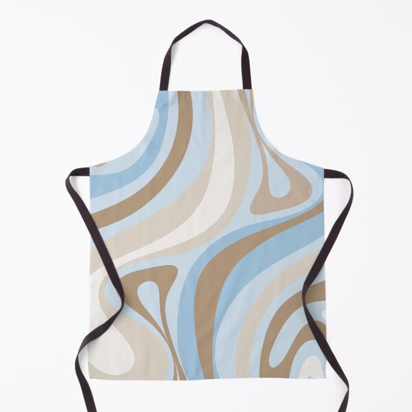 Item preview, Retro Abstract Ice Blue and Light Mocha New Groove Pattern designed and sold by kierkegaard.