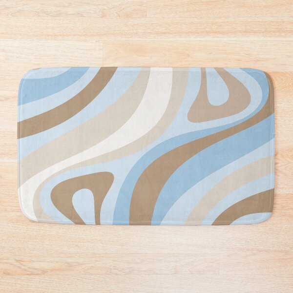Item preview, Retro Abstract Ice Blue and Light Mocha New Groove Pattern designed and sold by kierkegaard.
