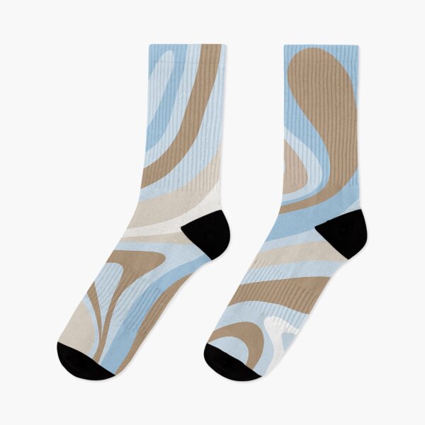 Item preview, Retro Abstract Ice Blue and Light Mocha New Groove Pattern designed and sold by kierkegaard.