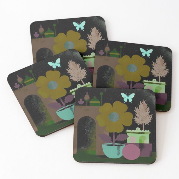Item preview, The Crimson Secret: Wine Red Flower and Peach Gateway designed and sold by joycrysstudio.