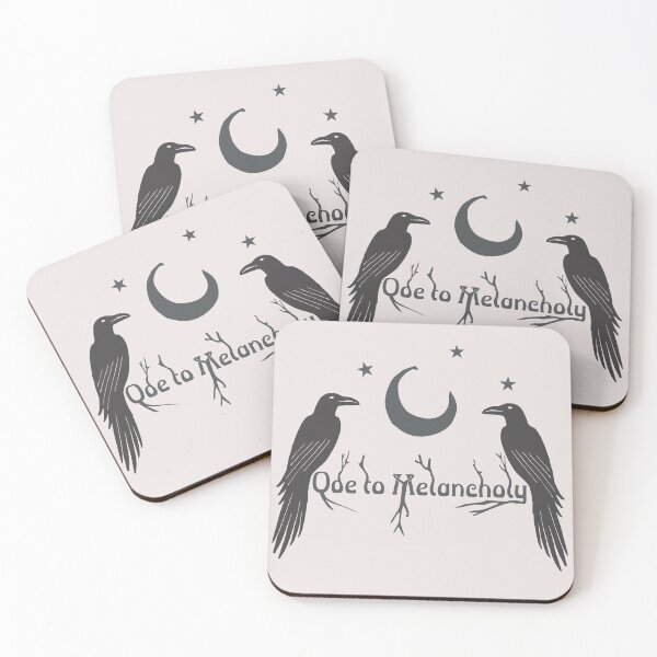 Item preview, Melancholy Ravens – Dark Minimal Illustration designed and sold by zoliartdesign.