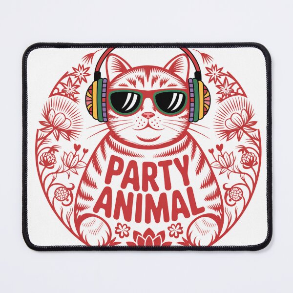 Item preview, Chill Tabby Cat in Sunglasses Chinese Paper Cut Art designed and sold by Bloomkept.