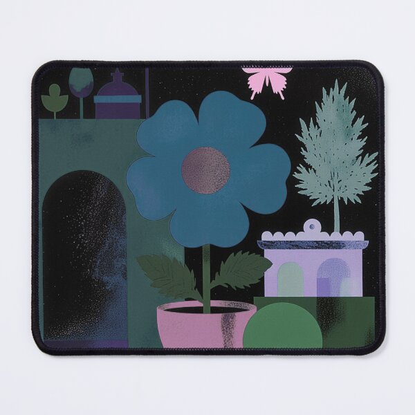Item preview, The Midnight Contrast: Purple Flower and Mint Gateway designed and sold by joycrysstudio.
