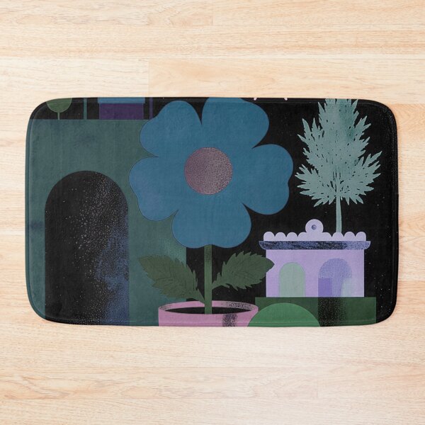 Item preview, The Midnight Contrast: Purple Flower and Mint Gateway designed and sold by joycrysstudio.