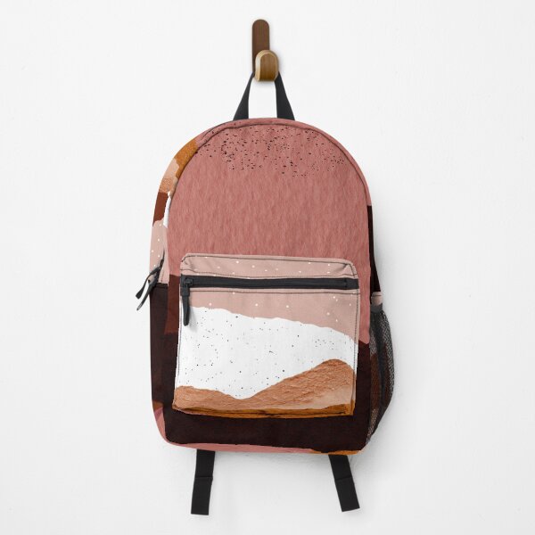 Item preview, Smoky Pink And Earthtones Torn Deckled Abstract Mountains designed and sold by DEC02.