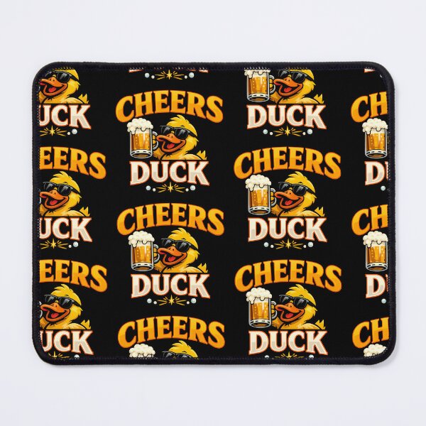 Item preview, Cheers Duck Funny Beer Duck Cartoon Design designed and sold by TeeTimeTreasure.