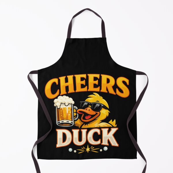Item preview, Cheers Duck Funny Beer Duck Cartoon Design designed and sold by TeeTimeTreasure.