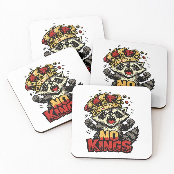 Item preview, No Kings Feral Raccoon Chaos Protest Anti Trump designed and sold by phoebelevine.