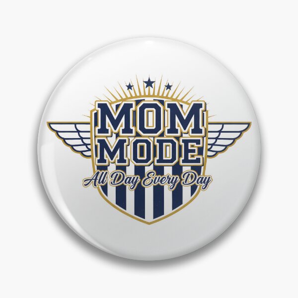 Item preview, All Day Every Day Funny Retro Shield Motherhood Design designed and sold by Teeny Quities.