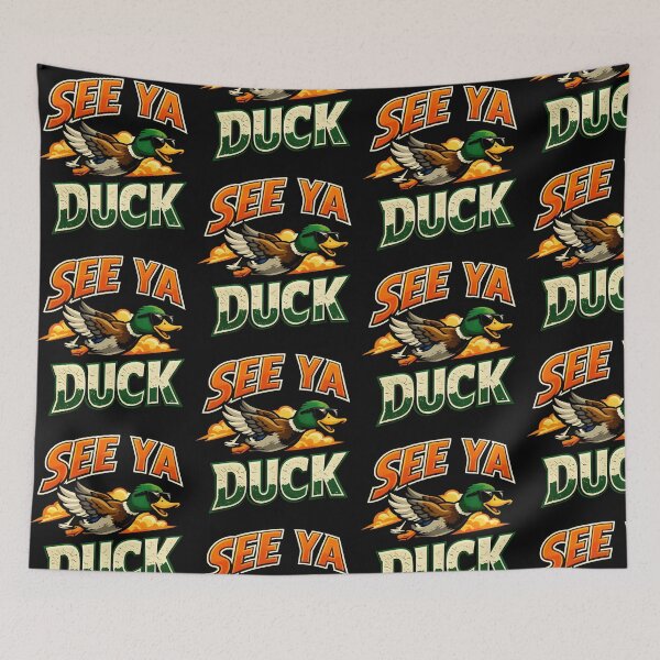 Item preview, See Ya Duck Funny Flying Duck Sunset Design designed and sold by TeeTimeTreasure.