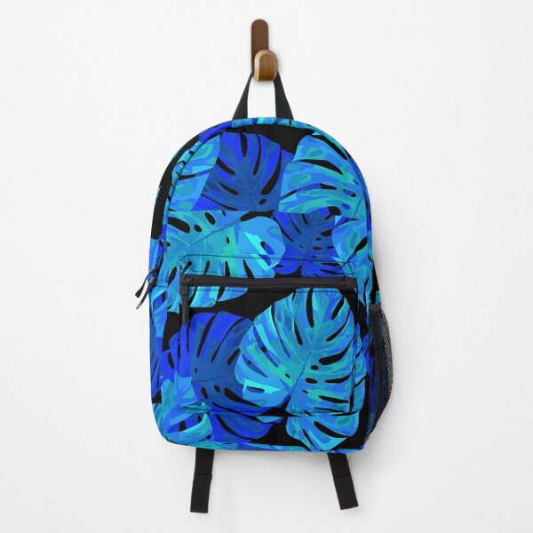 Item preview, Blue And Aqua Tropical Monstera Palm Leaves Pattern designed and sold by DEC02.