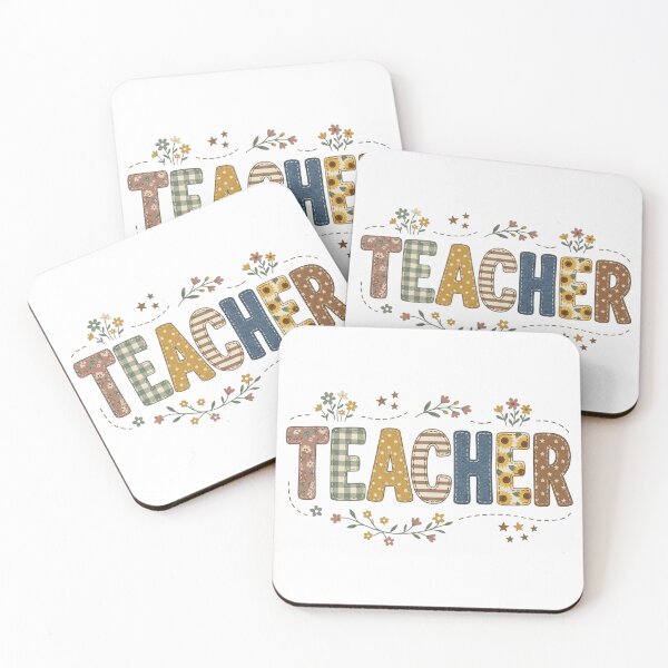 Item preview, Patchwork Teacher Floral Boho Wildflower Design designed and sold by ShopVelona.