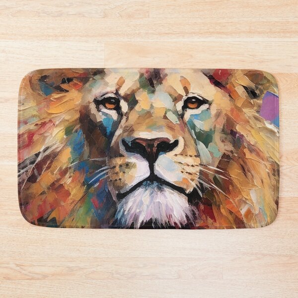 Item preview, Regal, Rugged, Majestic Lion Face Impasto Style Art designed and sold by DEC02.