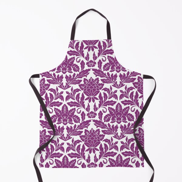 Item preview, Bold floral damask in purple and white designed and sold by Jennifer Ladd.