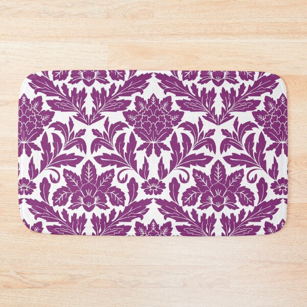 Item preview, Bold floral damask in purple and white designed and sold by Jennifer Ladd.