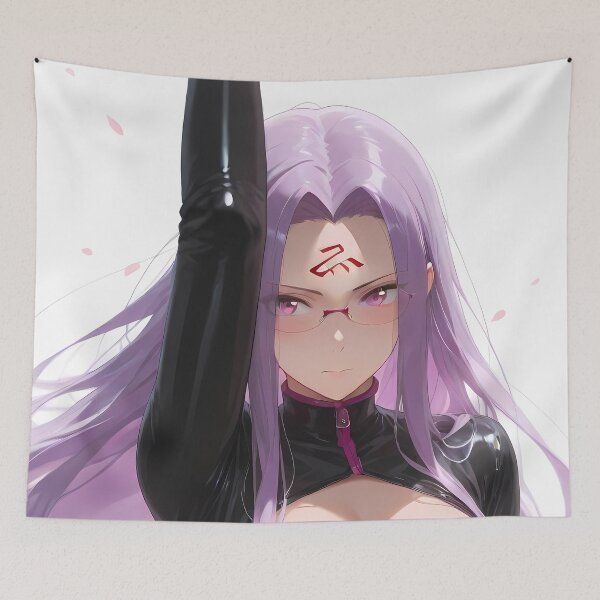 Item preview, Rider Fate Stay Night Dark Elegant Purple Hair Portrait designed and sold by Spraykart.