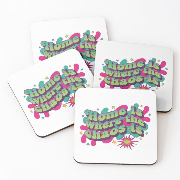 Item preview, Home Is Where the Chaos Is Retro Quote designed and sold by Teeny Quities.